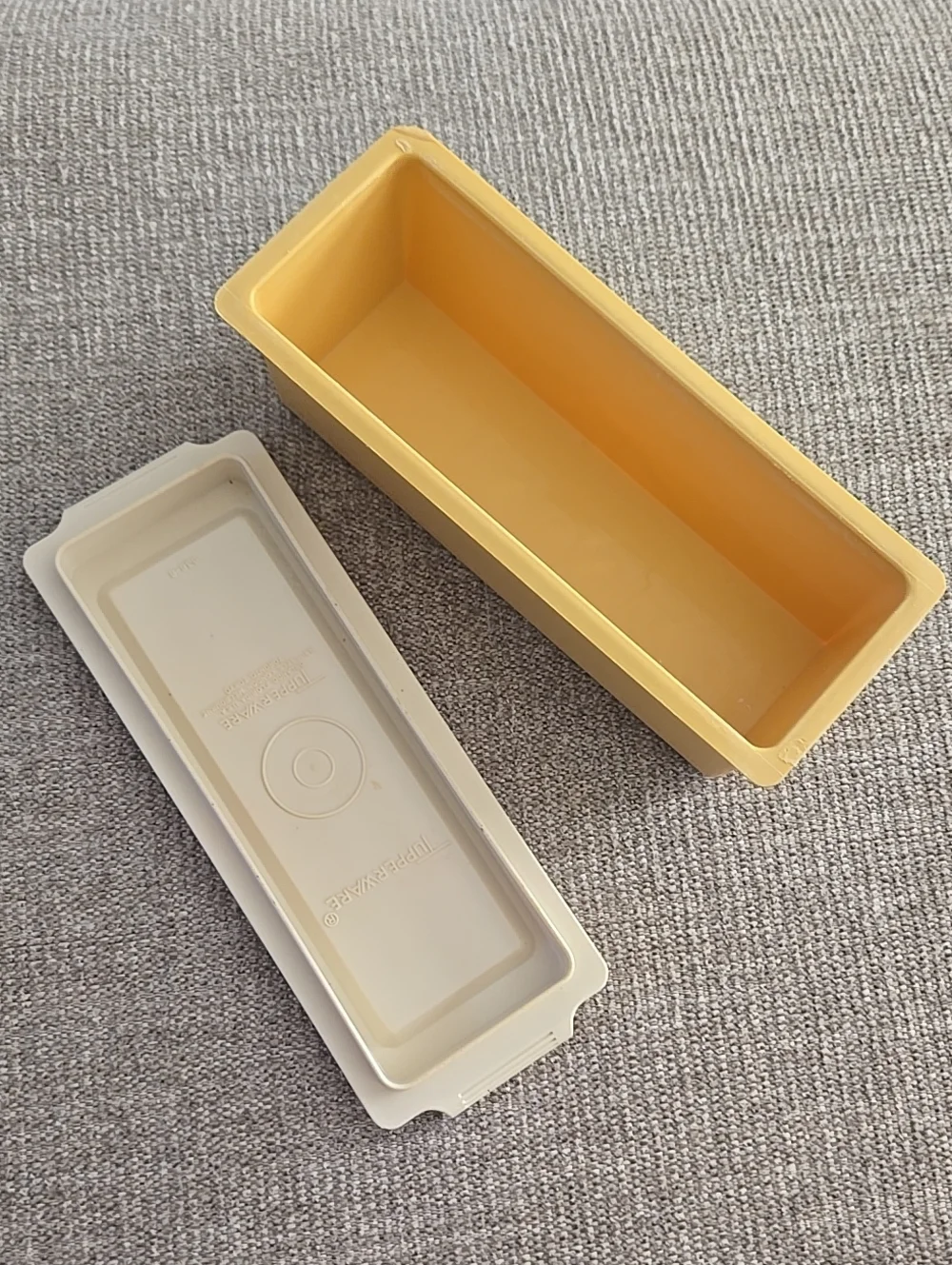 Vintage Tupperware Single-Stick Butter Dish from 1970s Top Bottom 2 Piece Vtg